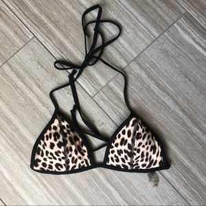 Leopard bikini top